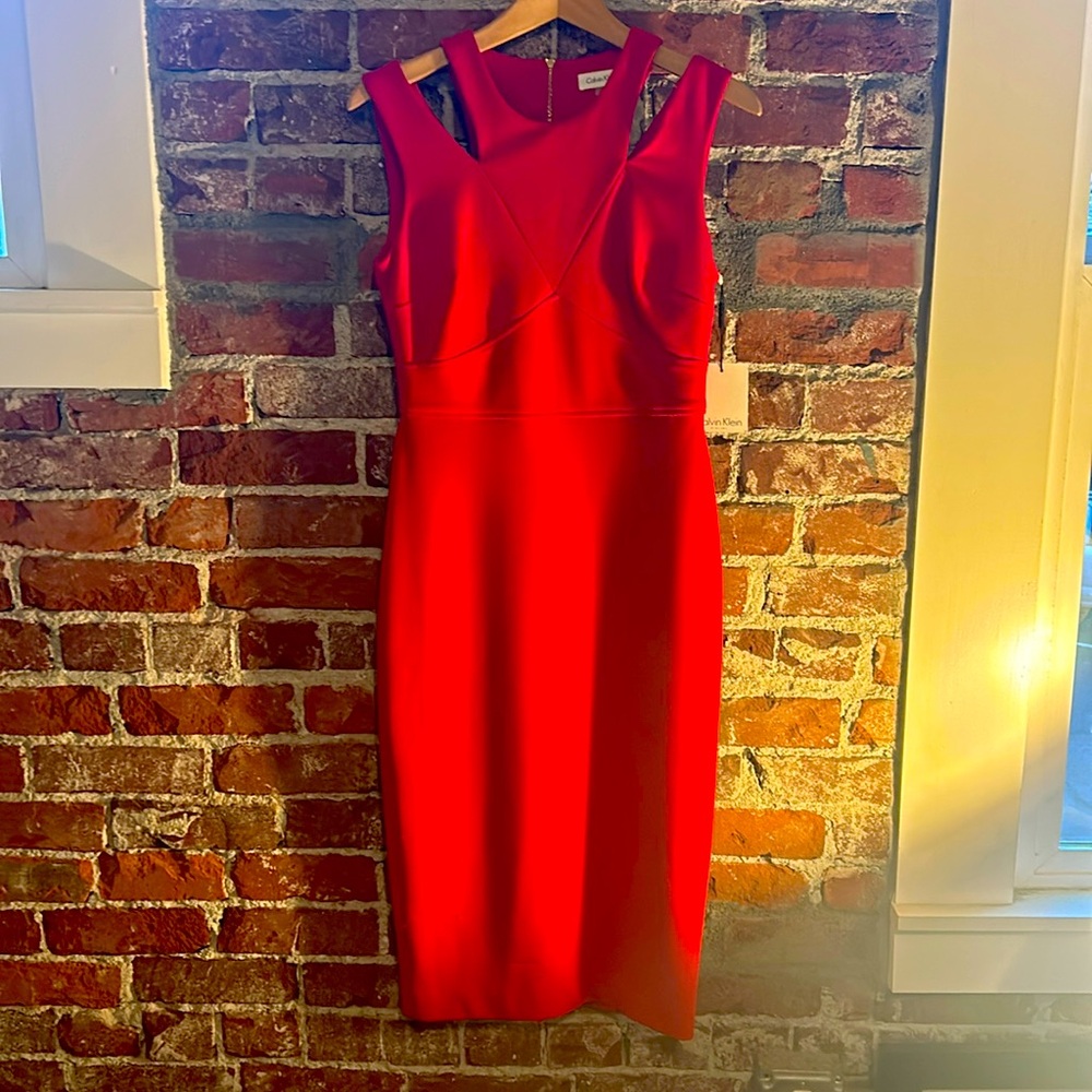 Calvin Klein midi cocktail dress